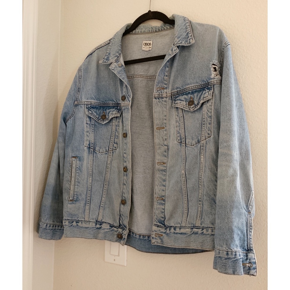 Oversized, Distressed Denim Jacket